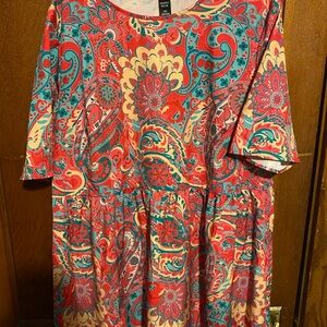 Vibrant Paisley Midi Dress